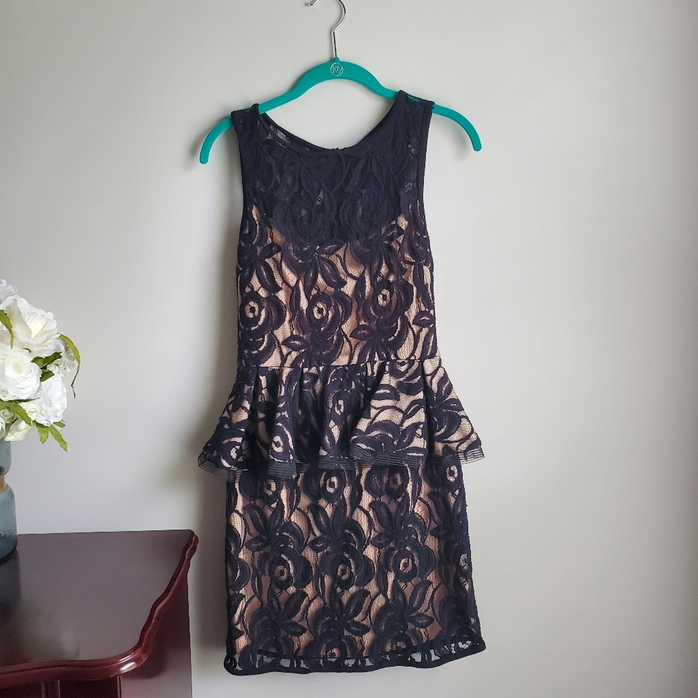 Fab'rik Lace Peplum Dress